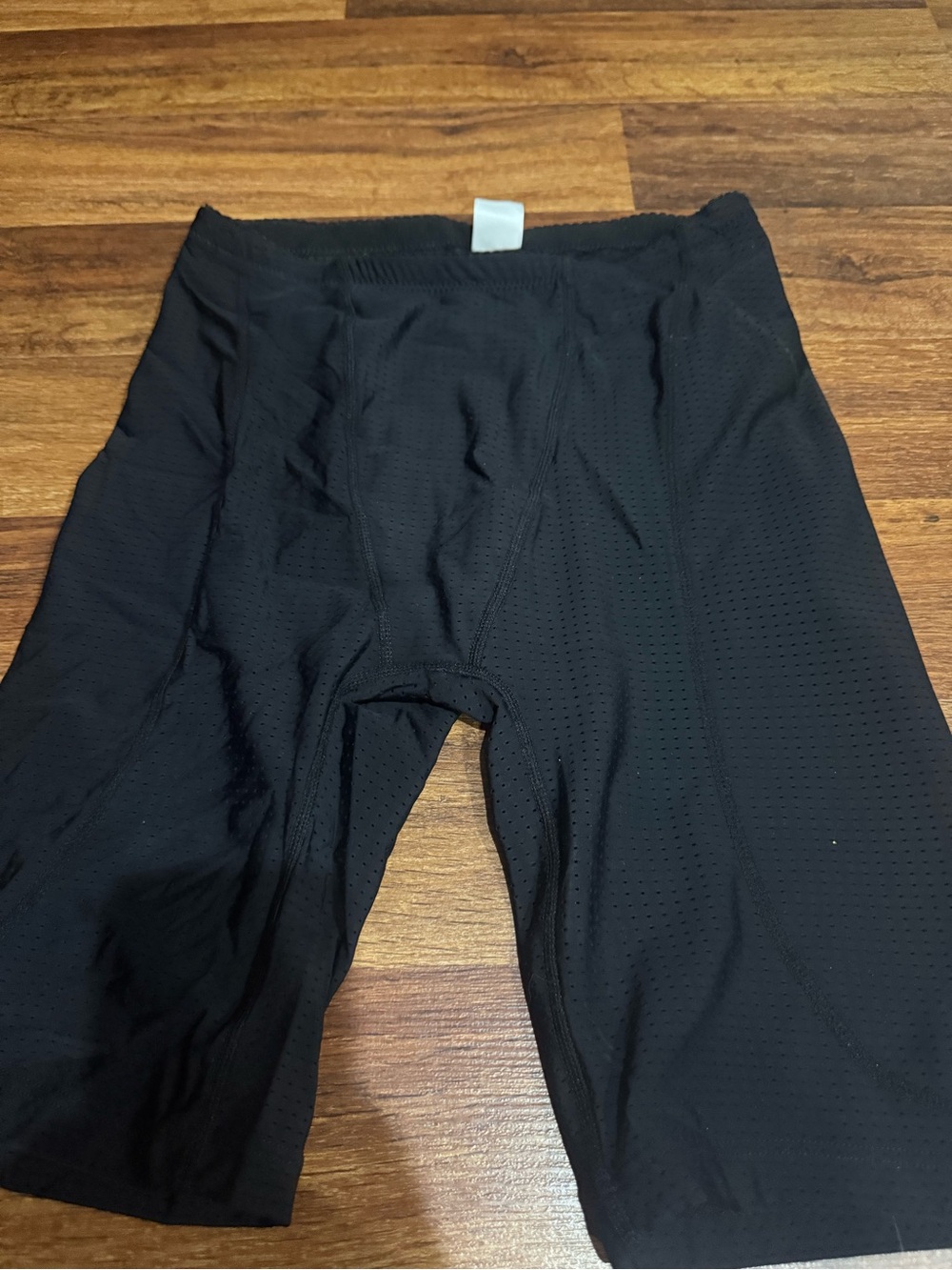 Men's Black Performance Mesh Compression Biker Shorts Size Small